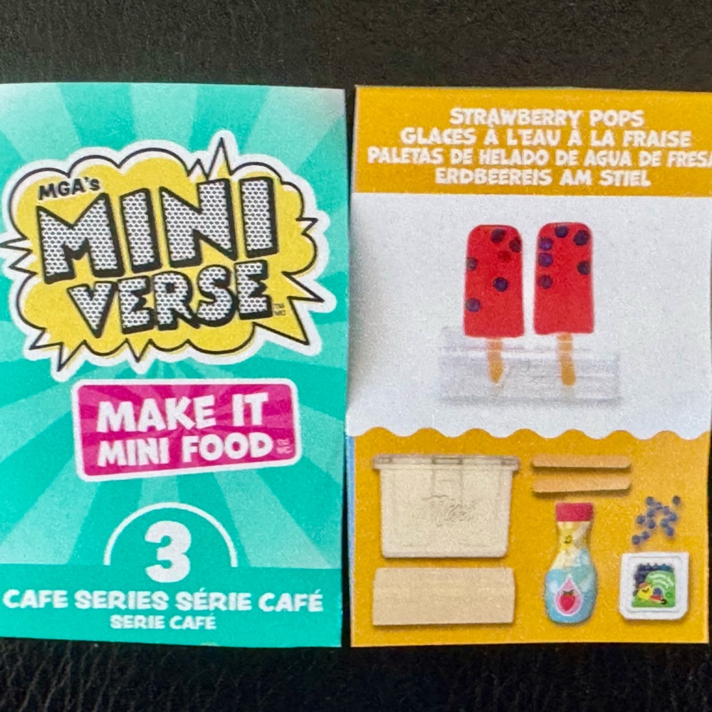Strawberry pops popsicles blueberries Café series 3 Miniverse make it mini food